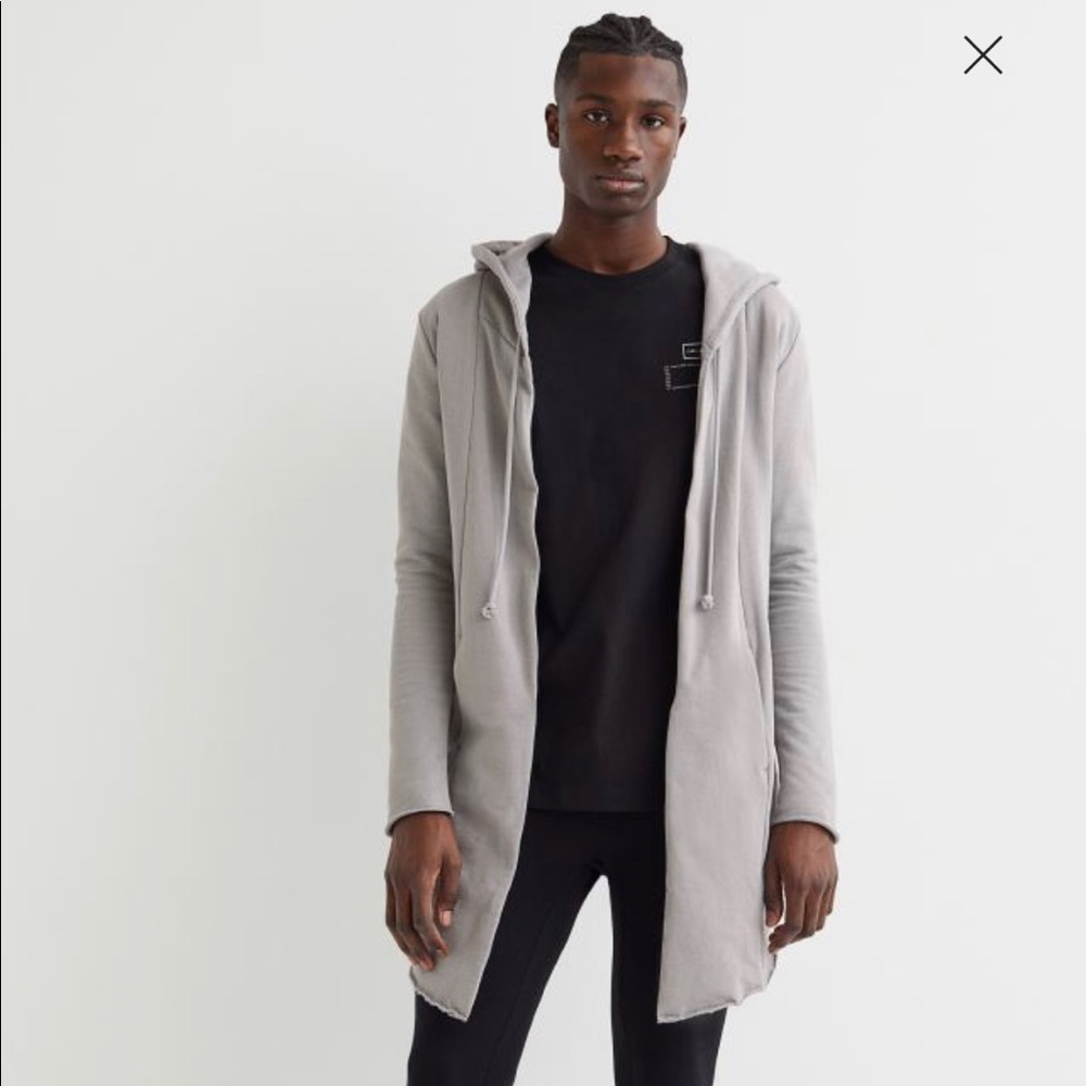 Long cardigan in lightweight sweatshirt fabric a jersey-lined.
